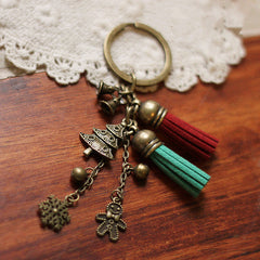 Retro Cute Christmas Atmosphere Keychain