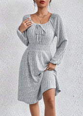 Sophisticated Knit Square-Neck Dress