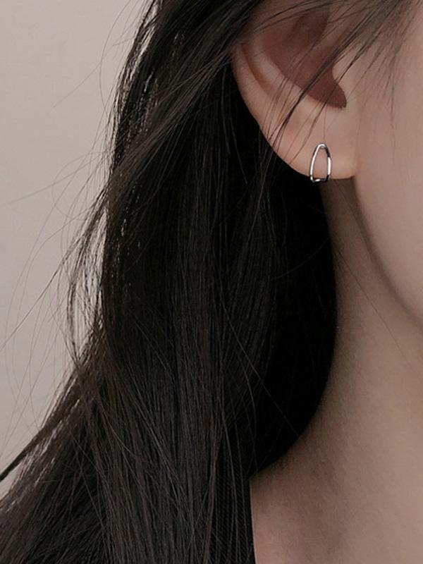 Simple Hollow Geometric Stud Earrings