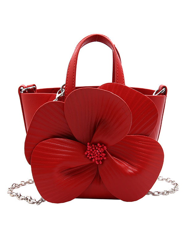 Flower Shape Pleated Split-Joint Bags Crossbody Bags Handbags Tote Bags