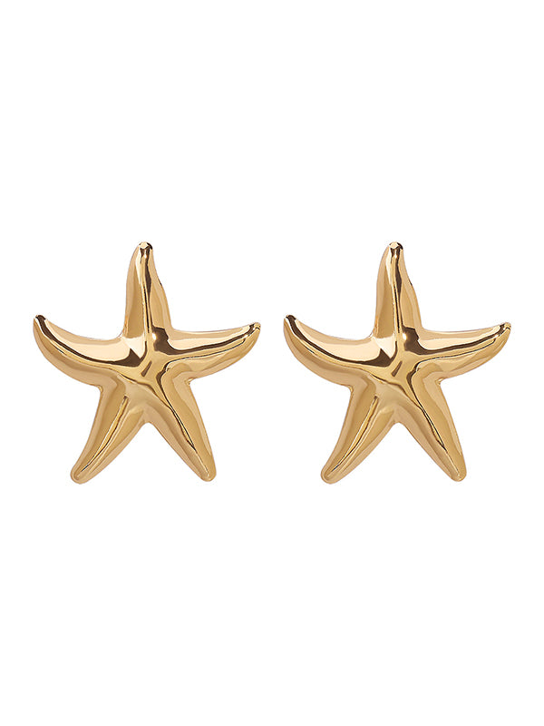 Geometric Star Shape Drop Earrings