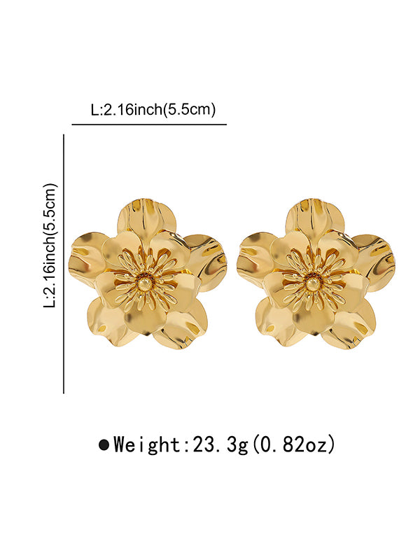 Flower Shape Drop Earrings