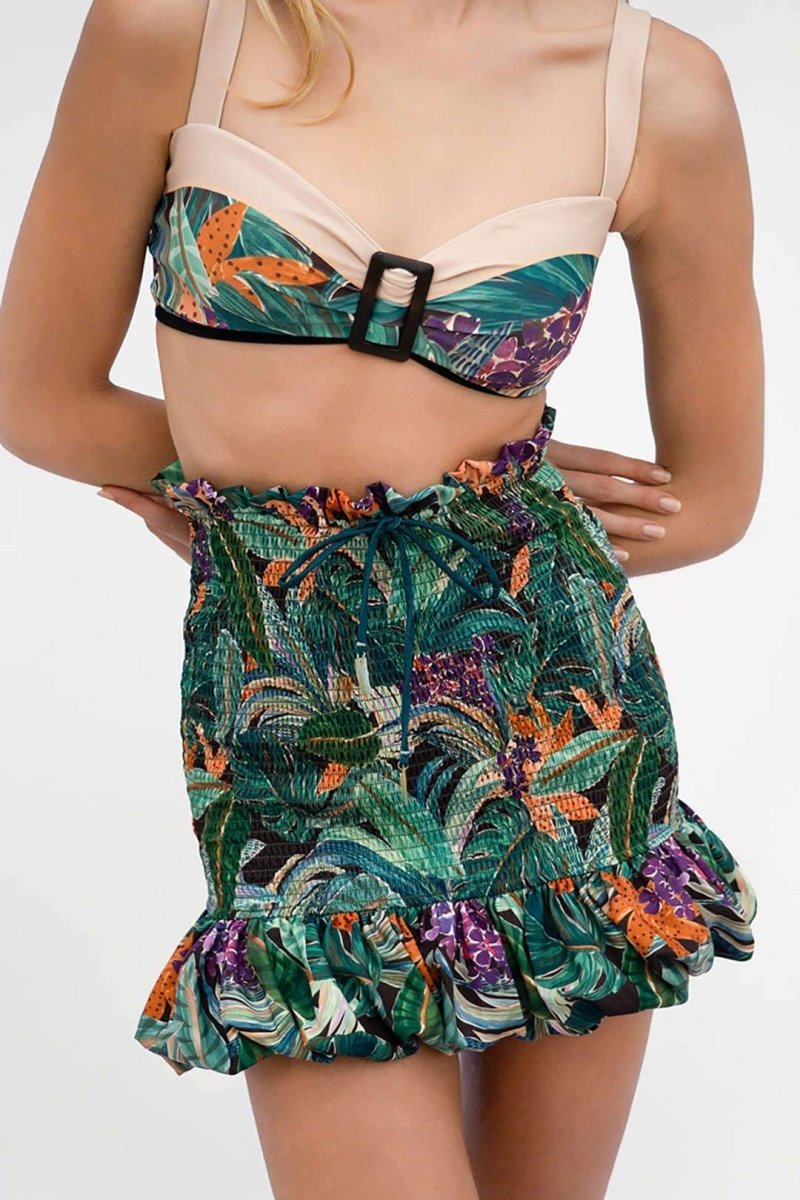 Renata Tropical Printed Three-pieces Swim Set