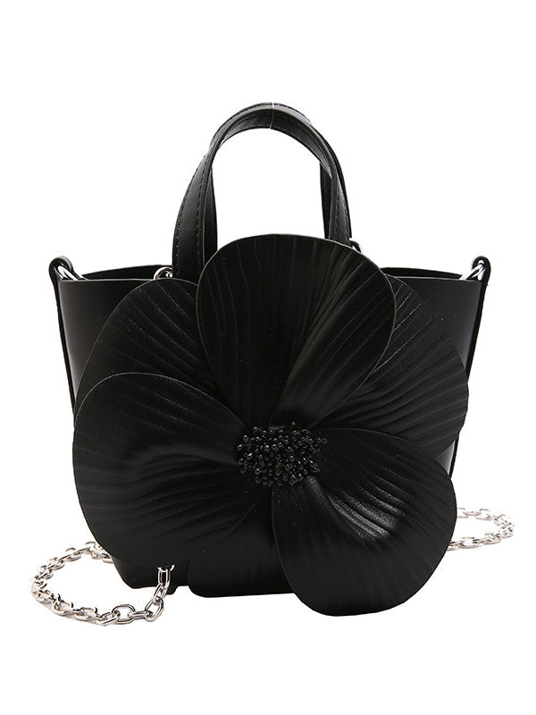 Flower Shape Pleated Split-Joint Bags Crossbody Bags Handbags Tote Bags