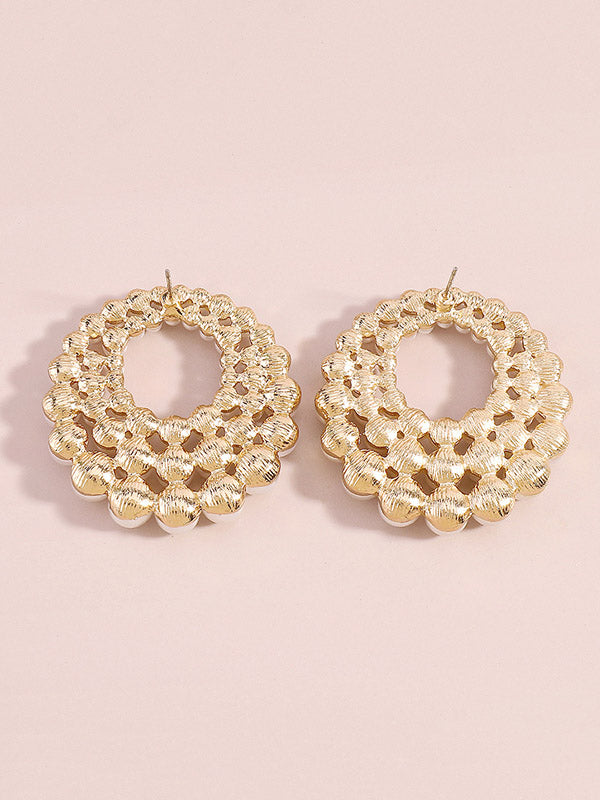 Geometric Hollow Drop Earrings