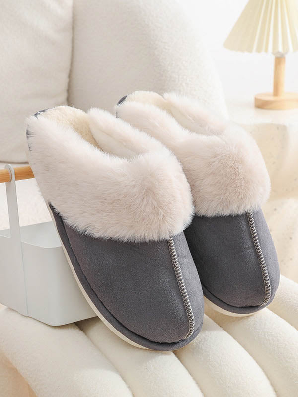 Round-Toe Split-Joint Slippers