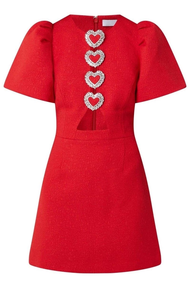 Alva Puff Sleeve Cut-out Mini Dress