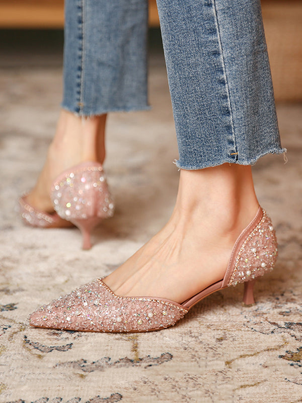 Rhinestone Shiny Pumps