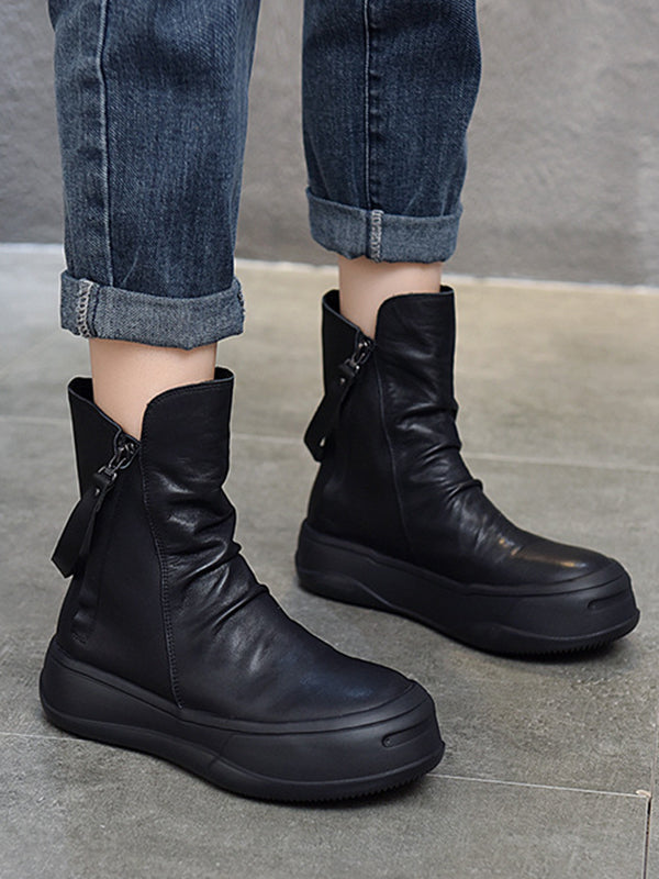 Original Irregular Casual Zipper Booties