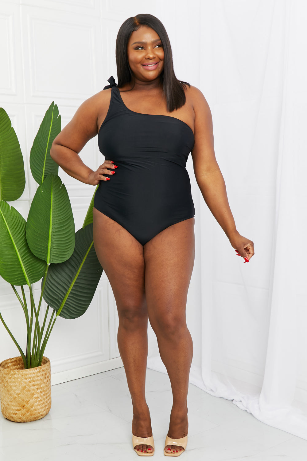 Marisol One-Shoulder One-Piece Swimsuit