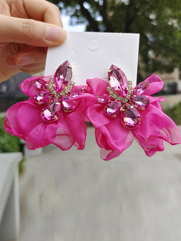 Flower Shape Drop Earrings