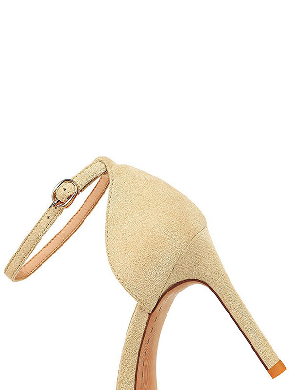 Hollow Pointed-Toe Split-Joint Pumps Sandals