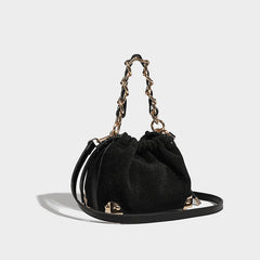 Chic-Chain Velvet Crossbody Bag