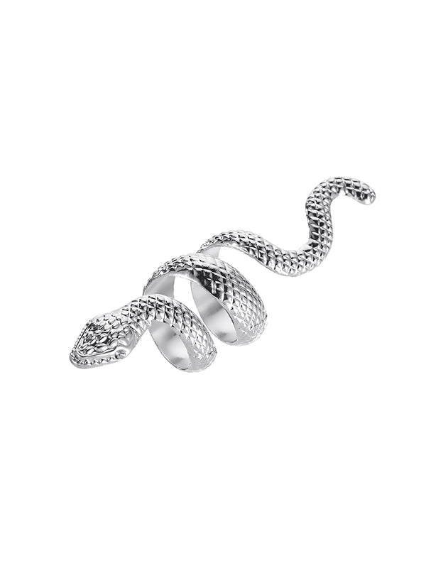 Snake Shape Solid Color Rings Accessories