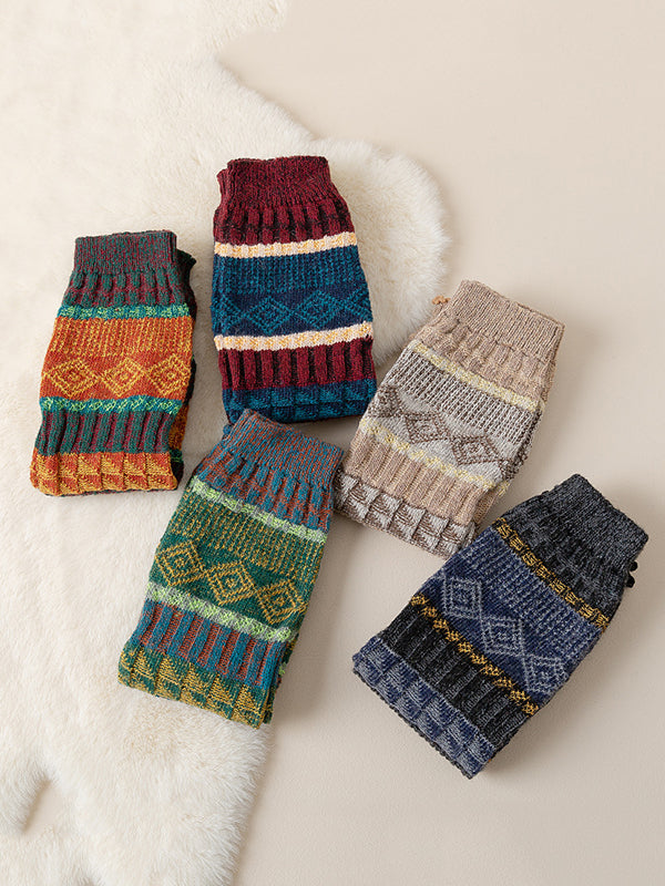 Casual Keep Warm Contrast Color Leg Warmers Accessories