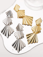 Geometric Solid Color Drop Earrings