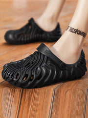 Hollow Round-Toe Crocs Slippers