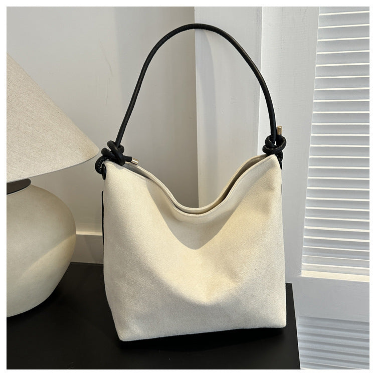 Frosted-Suede-Shoulder-Tote