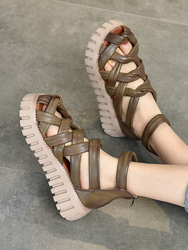 Casual Hollow Gladiator Shoes Platform Sandals