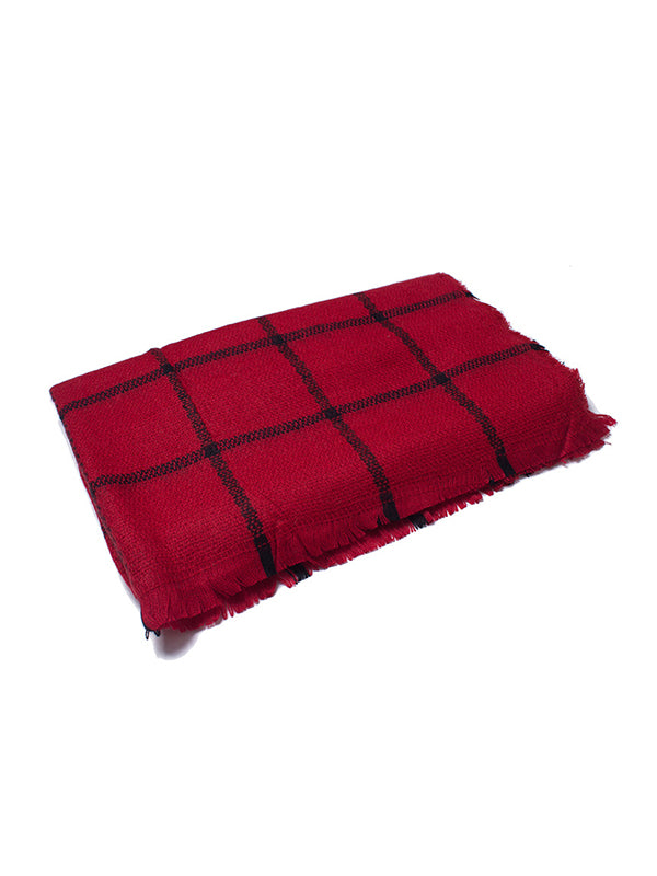 Fringed Keep Warm Plaid Shawl&Scarf