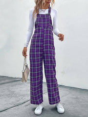 Women's Checkered Straps Jumpsuit