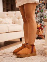 Smaibulun Ugg | Tazz Platform Low Ankle Boot - Chestnut