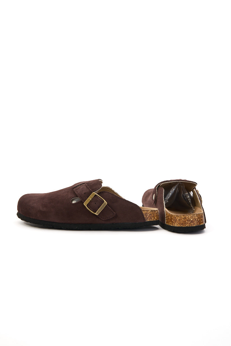 MAIBULUN | Cruise Anywhere Suede Clog - Chocolate