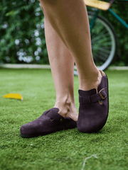 MAIBULUN | Cruise Anywhere Suede Clog - Chocolate