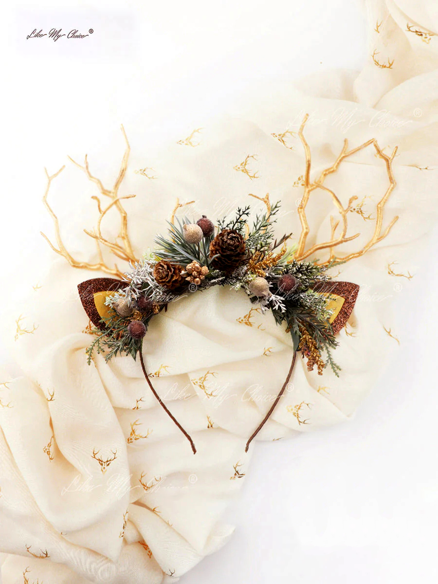 Pine Cone Christmas Reindeer Headband | LikeMyChoice®