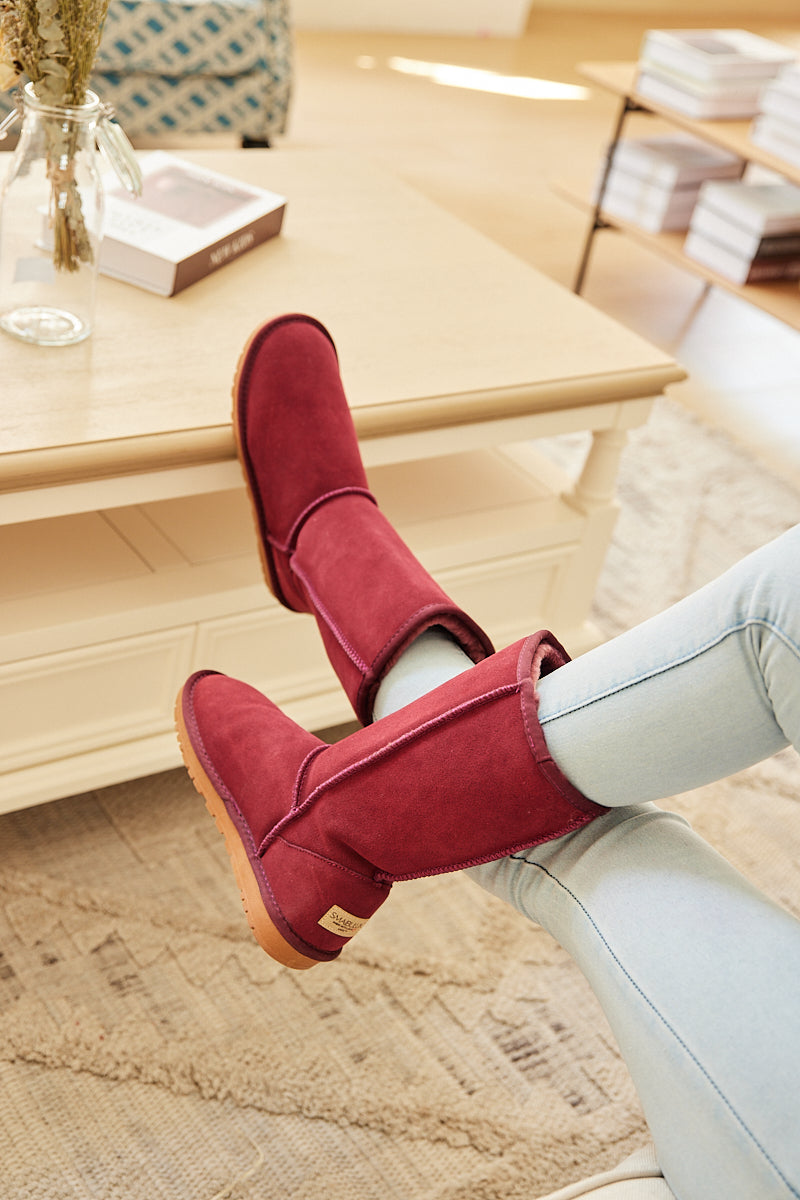 SMAIBULUN Ugg | Classic Suede Mid-Length boots - Claret