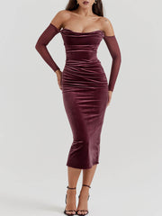 Strapless Midi Dress