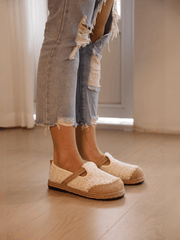 Cactus Rose | Renata Sparkle Linen Espadrilles - Cream