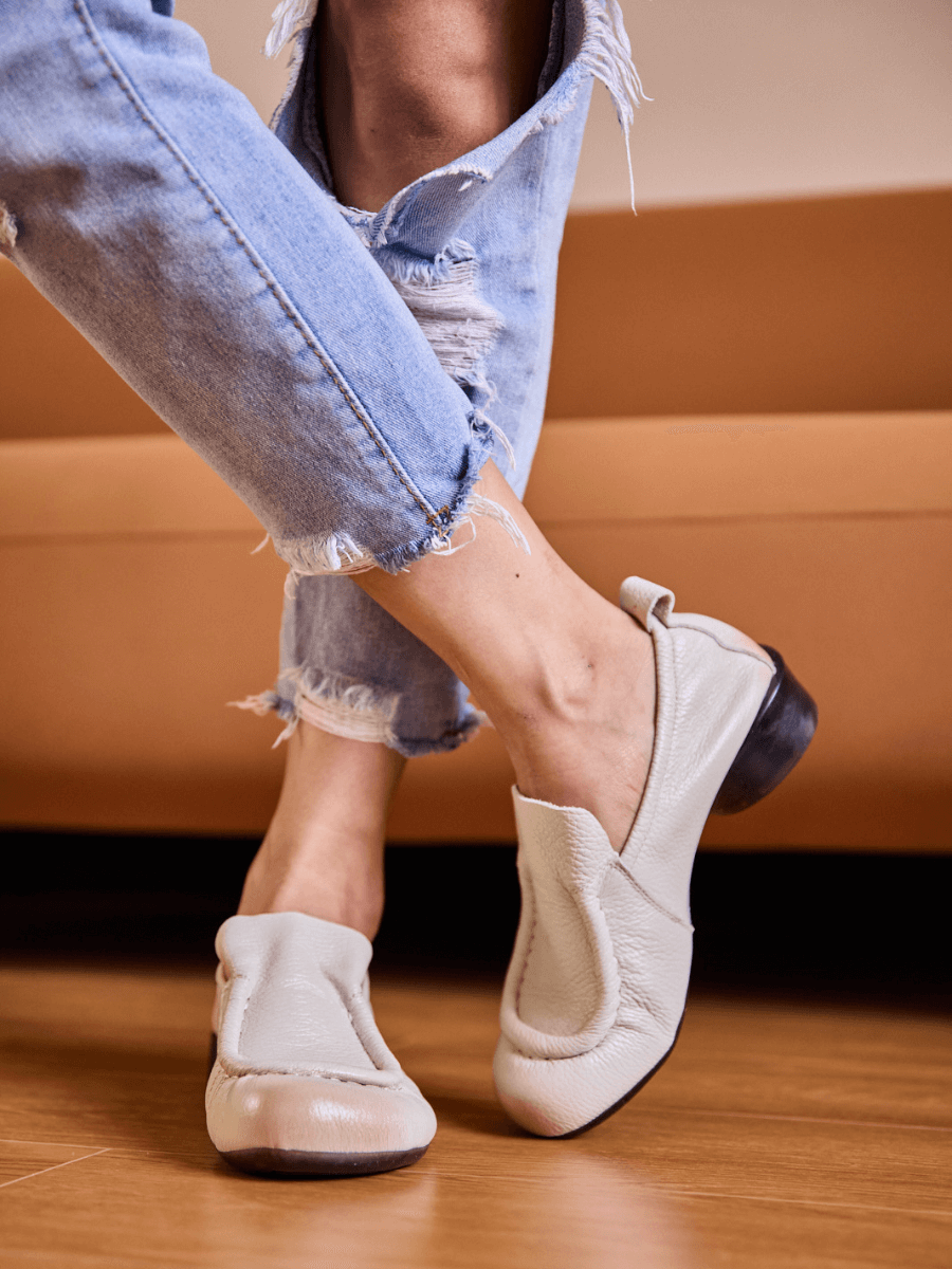 Rumour Has It | Nolita Leather Loafer - Cream