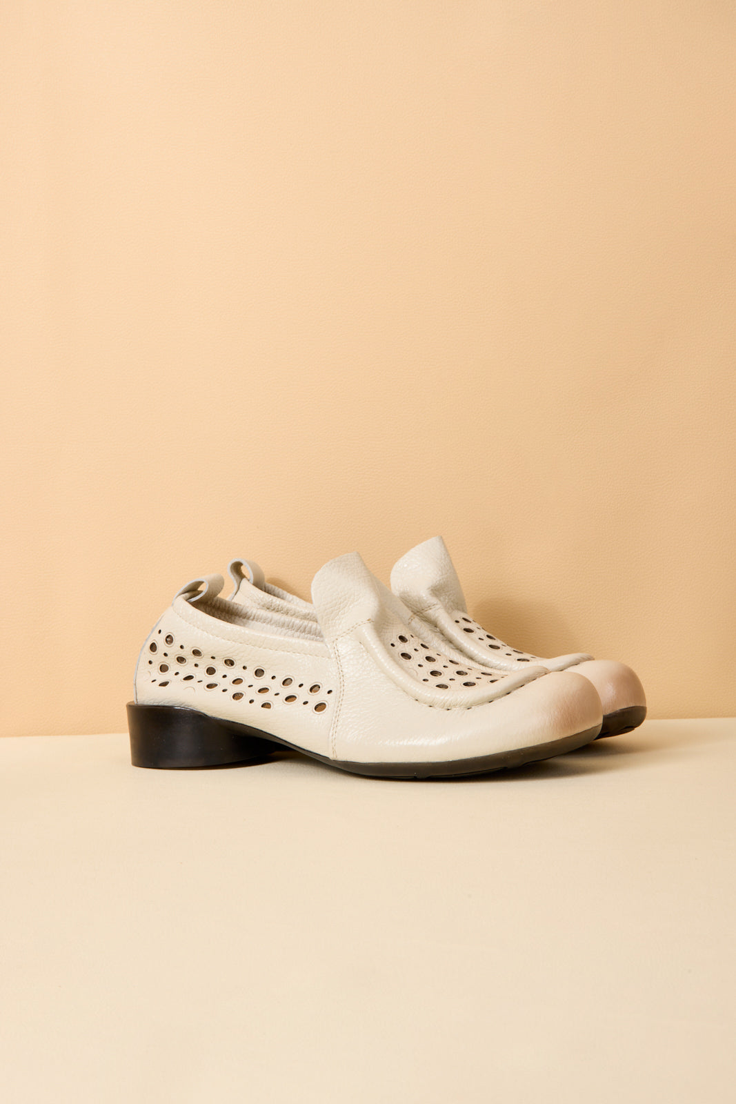 Rumour Has It | Nolita Perforated Leather Loafer - Cream