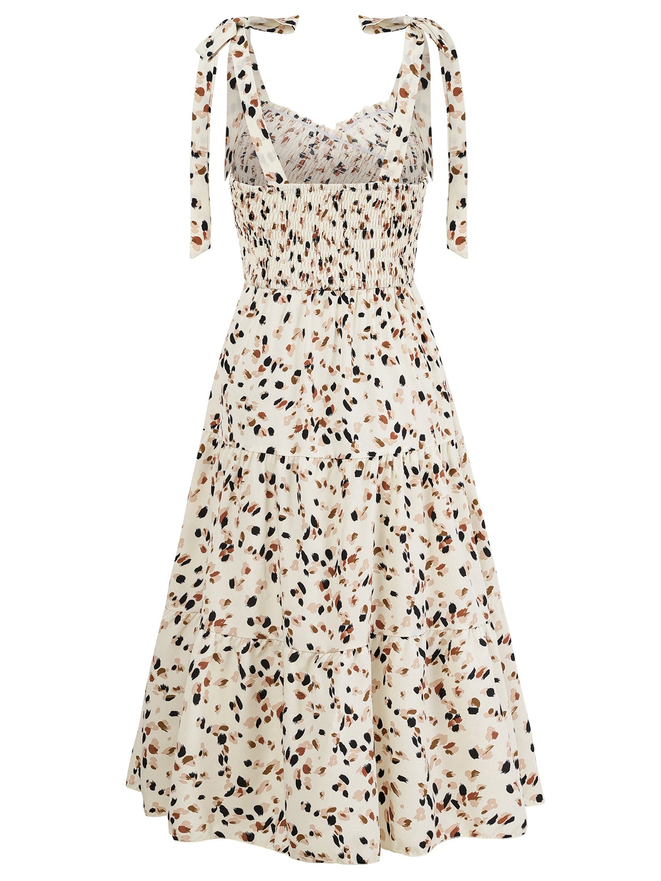 Timeless Beauty Cutout Floral Midi Dress - Cream