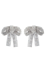 Crystal-embellished Bow Earrings