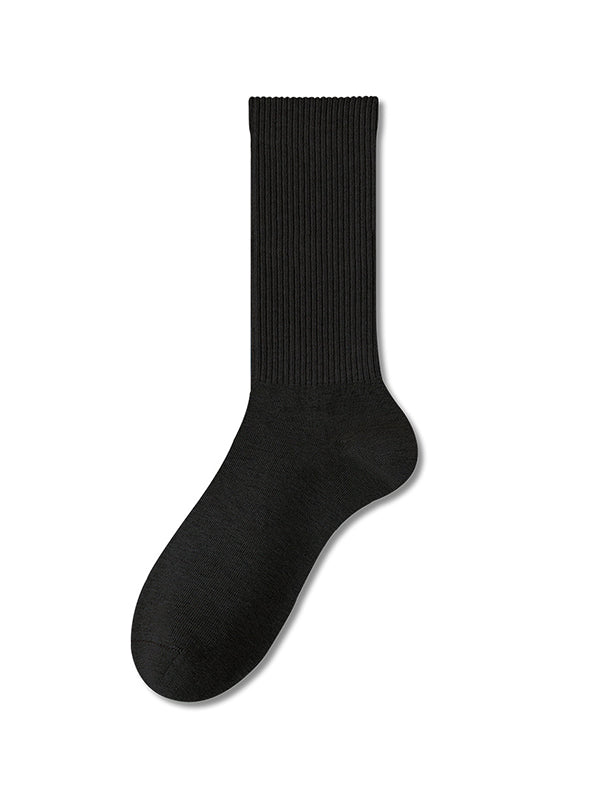 Pleated Solid Color Socks