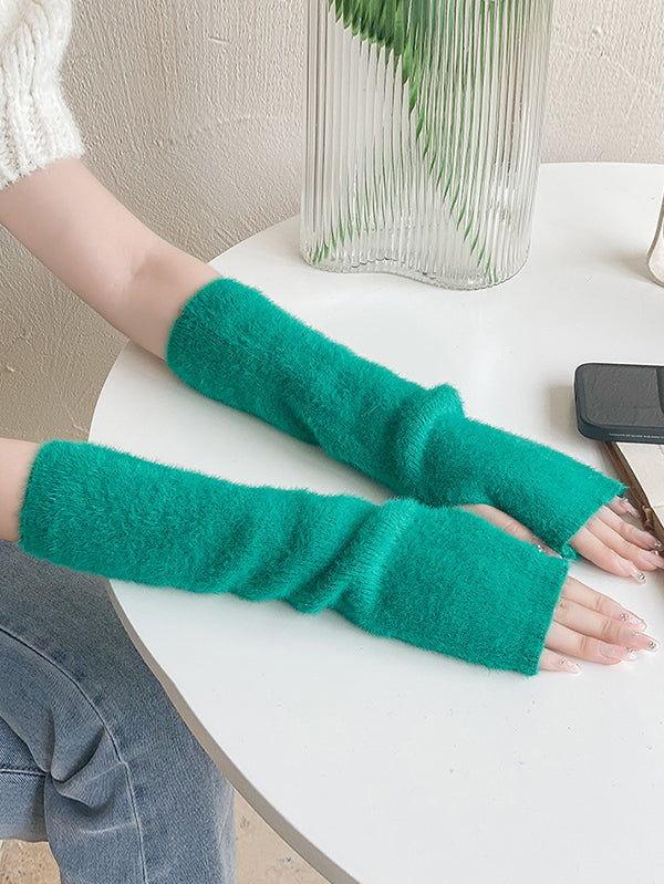 Casual Solid Color Arm Warmers Accessories