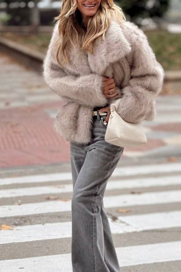 Jacket short fashionable fox fur coat