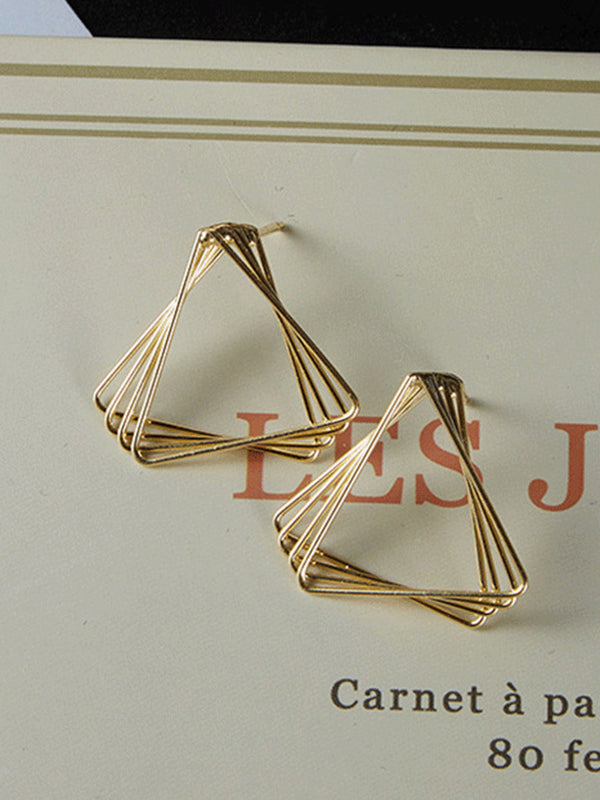 Geometric Solid Color Earrings Accessories