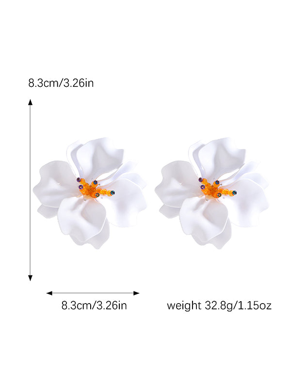 Flower Shape Drop Earrings