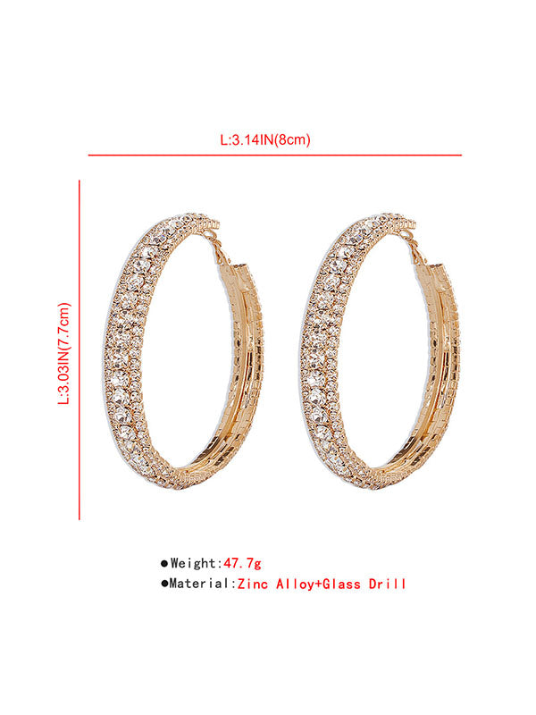 Rhinestone Ear-Ring Earrings Accessories