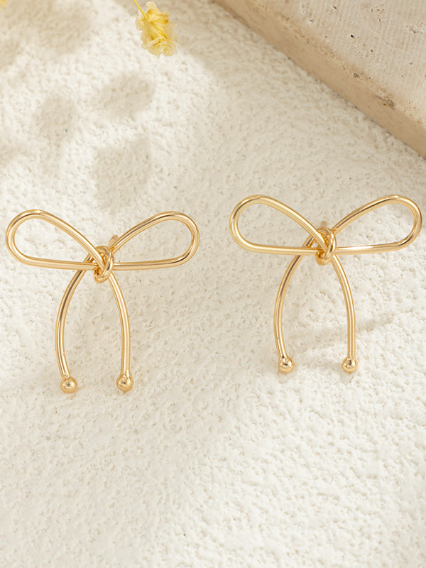 Bowknot Geometric Drop Earrings