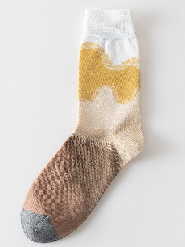 Contrast Color Keep Warm Socks Accessories