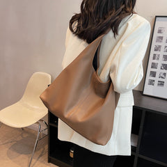 Soft-Leather Underarm Son-Mother Shoulder-Bag