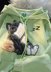 Cozy Ragdoll Flocked Hoodie - Unisex Couple Jacket