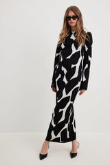 Darlene Jacquard Knit Maxi Dress