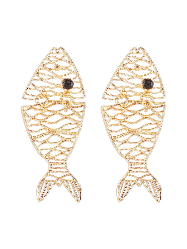 Animal Shape Hollow Drop Earrings