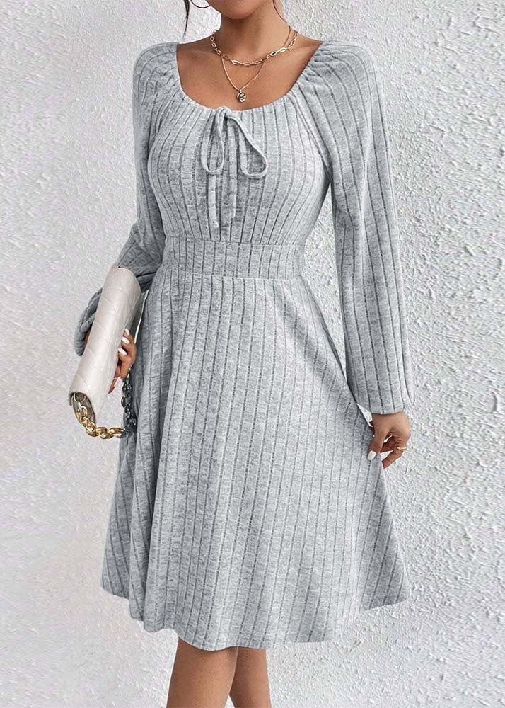 Sophisticated Knit Square-Neck Dress