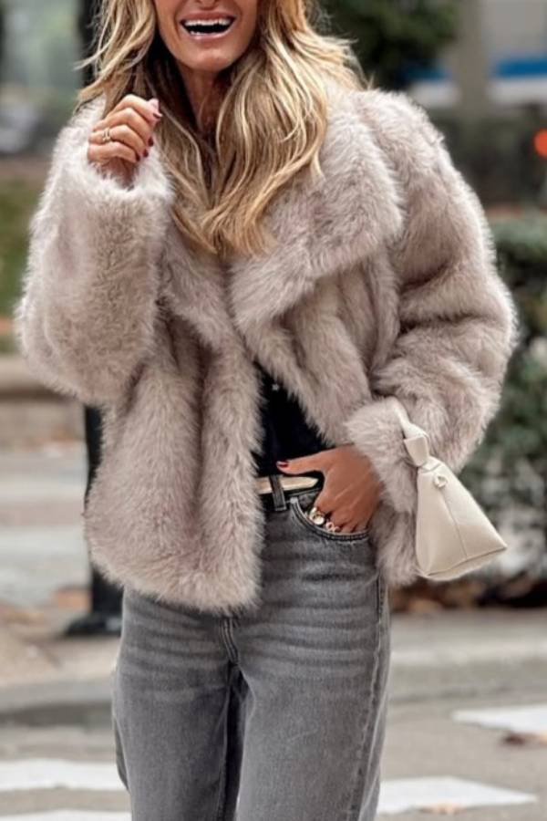 Jacket short fashionable fox fur coat